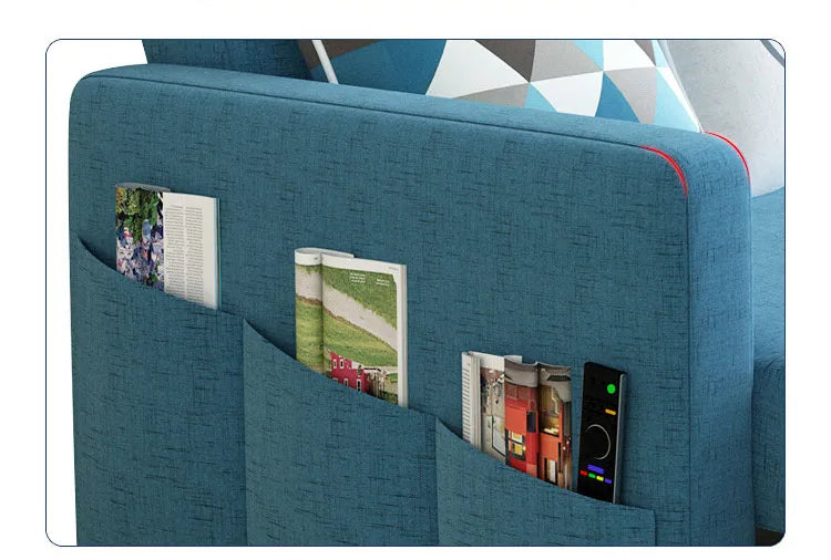 King 3-Seater Leath-aire Convertible Sleeper Sofa Bed Can be Customized