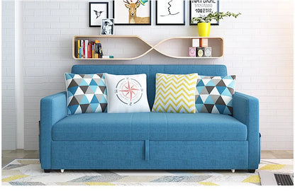 King 3-Seater Leath-aire Convertible Sleeper Sofa Bed Can be Customized