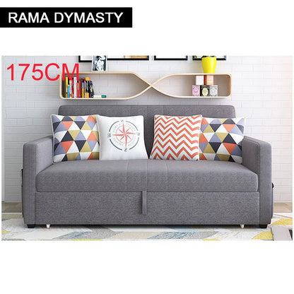 King 3-Seater Leath-aire Convertible Sleeper Sofa Bed Can be Customized