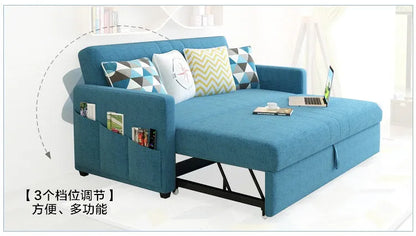 King 3-Seater Leath-aire Convertible Sleeper Sofa Bed Can be Customized