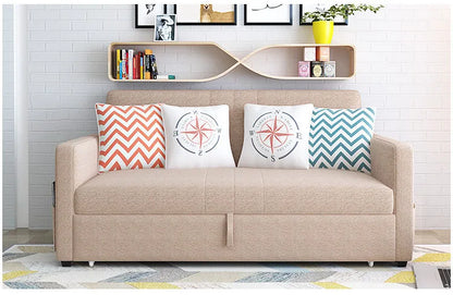 King 3-Seater Leath-aire Convertible Sleeper Sofa Bed Can be Customized