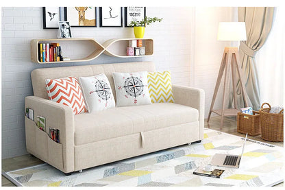 King 3-Seater Leath-aire Convertible Sleeper Sofa Bed Can be Customized