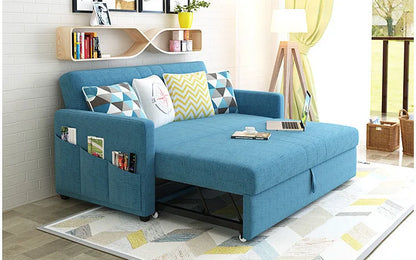 King 3-Seater Leath-aire Convertible Sleeper Sofa Bed Can be Customized