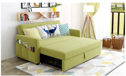 King 3-Seater Leath-aire Convertible Sleeper Sofa Bed Can be Customized