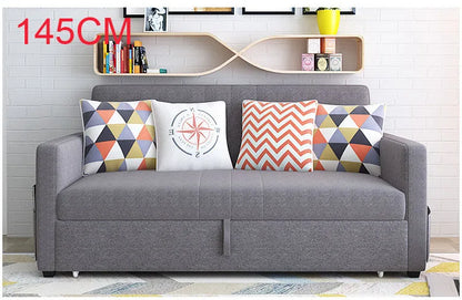 King 3-Seater Leath-aire Convertible Sleeper Sofa Bed Can be Customized
