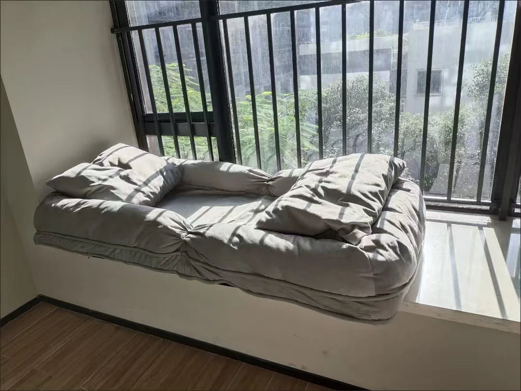 Convertible Sofa Bed 3 in 1 Foldable  Multi-Angle Adjustable High Density Sponge Folding Furniture for Living Room Bedroom