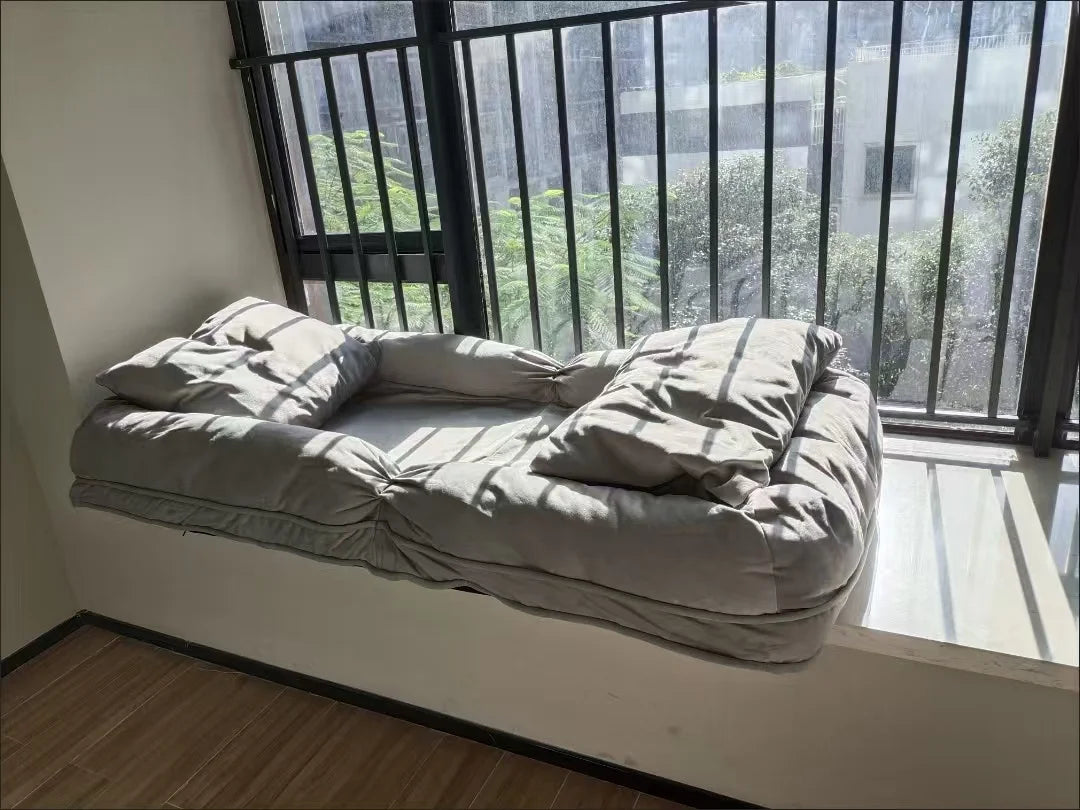 Convertible Sofa Bed 3 in 1 Foldable  Multi-Angle Adjustable High Density Sponge Folding Furniture for Living Room Bedroom