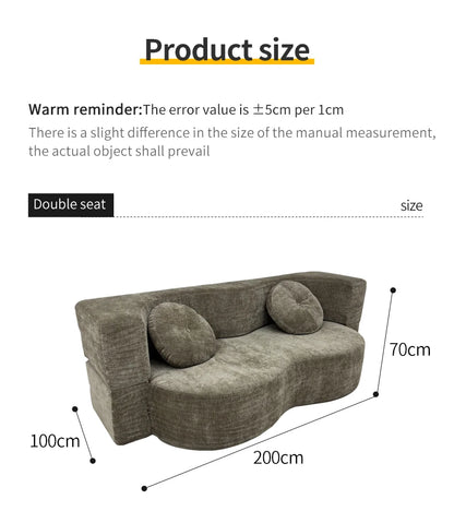 2 Seater Foldable Compression Sofa Bed Recliner Lazy Nordic Minimalist Compression Sofa Romantic Relax Kanepe Home Accessories