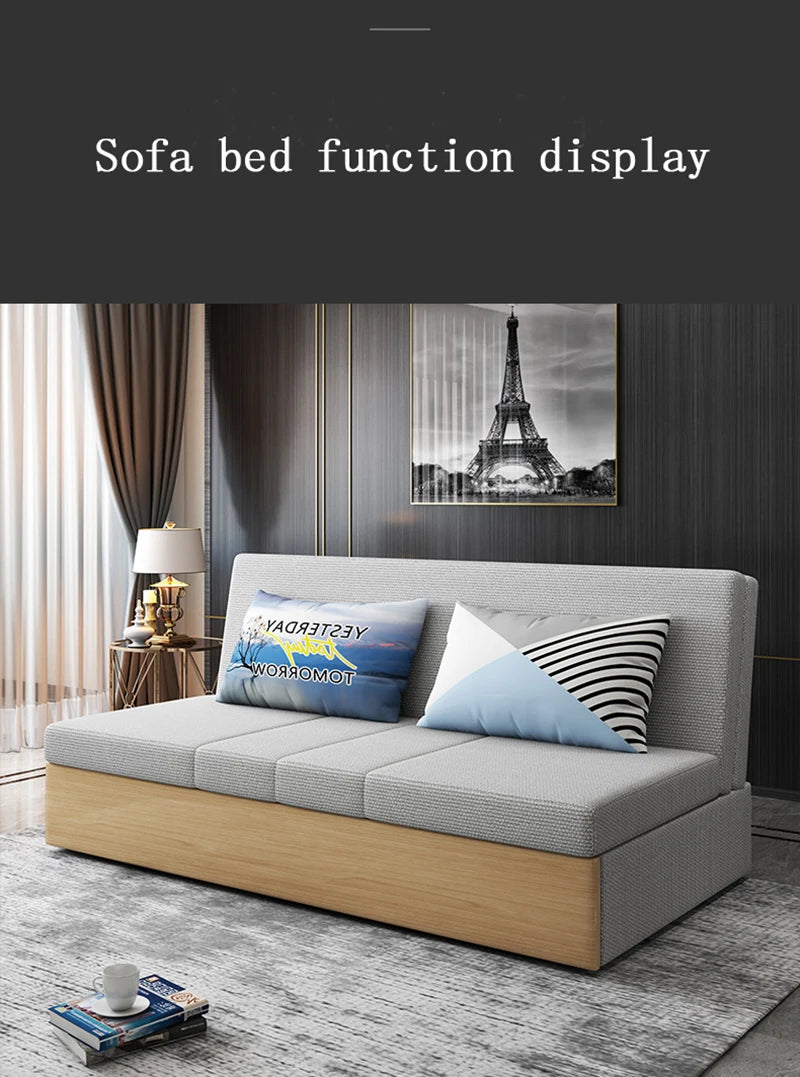 Single Double Sofa Bed Space Saving Living Room Multifunctional Folding Sofa Bed with Storage