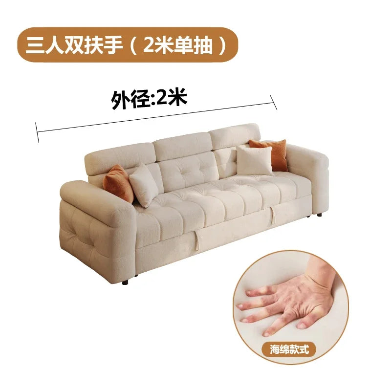 Relax 3 Seater Sofas Bed Luxury Multifunctional Convertible Modern Sofa Living Room Lazy Canape Lit Pliant Home Furniture