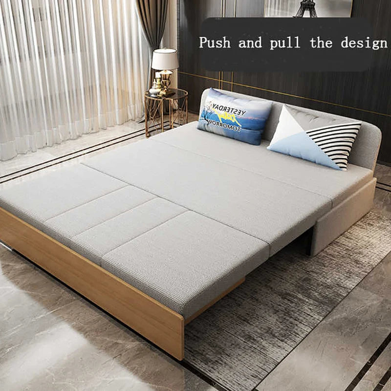 Single Double Sofa Bed Space Saving Living Room Multifunctional Folding Sofa Bed with Storage