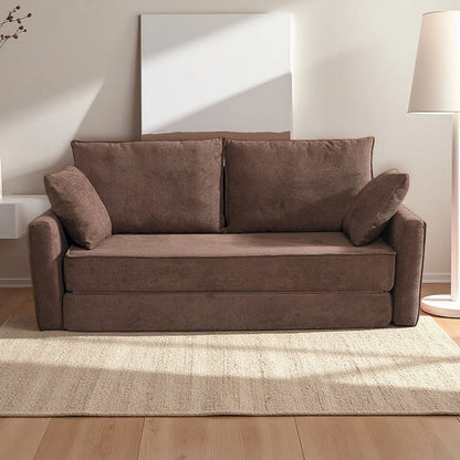 2025 popular products, modern style two-seater sofa bed, square convertible sponge-filled fabric with compression furniture
