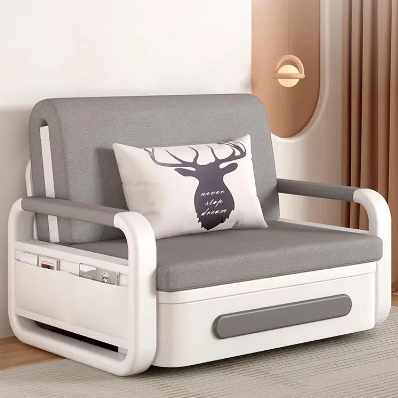 Multi-Functional Retractable Sofa Bed Modern Simple Single Bed for Home Small Space