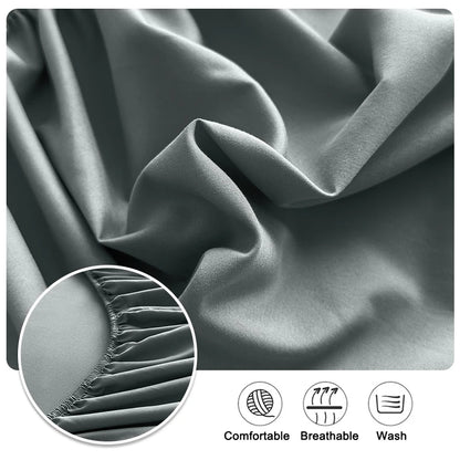 90/120/150/180x200 Fitted Bed Sheet With Elastic Band Solid Color Mattress Covers Protector Single Double King Beds 100% Polyest