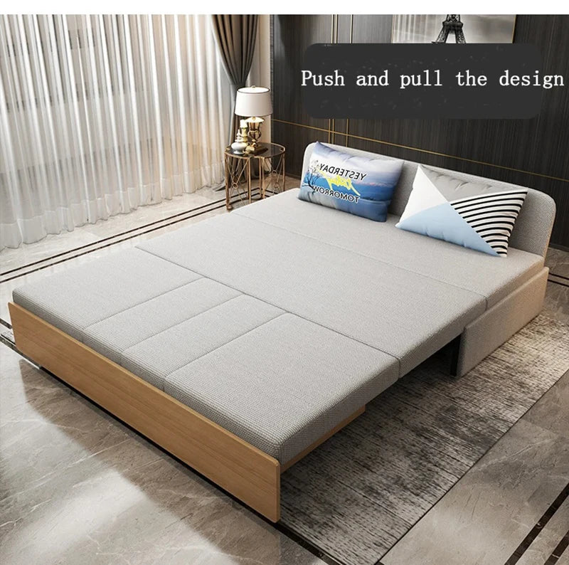 Single Double Sofa Bed Space Saving Living Room Multifunctional Folding Sofa Bed with Storage