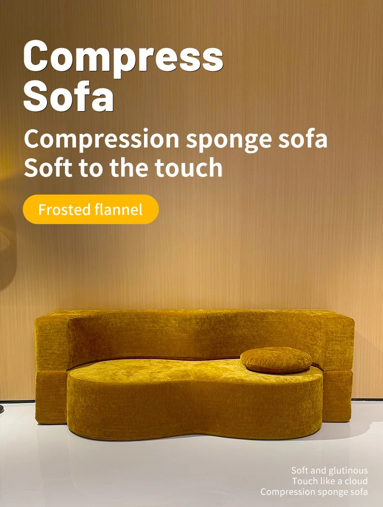2 Seater Foldable Compression Sofa Bed Recliner Lazy Nordic Minimalist Compression Sofa Romantic Relax Kanepe Home Accessories