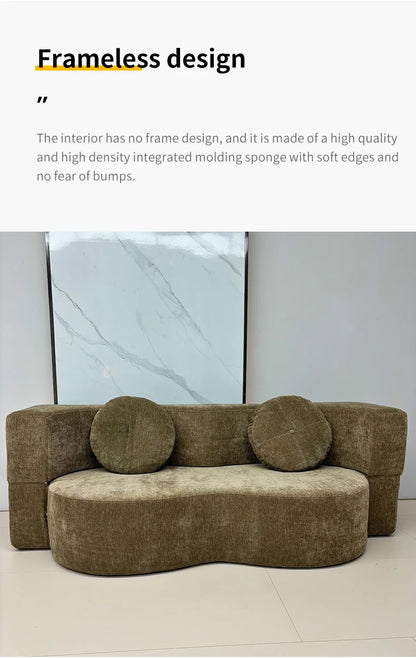 2 Seater Foldable Compression Sofa Bed Recliner Lazy Nordic Minimalist Compression Sofa Romantic Relax Kanepe Home Accessories