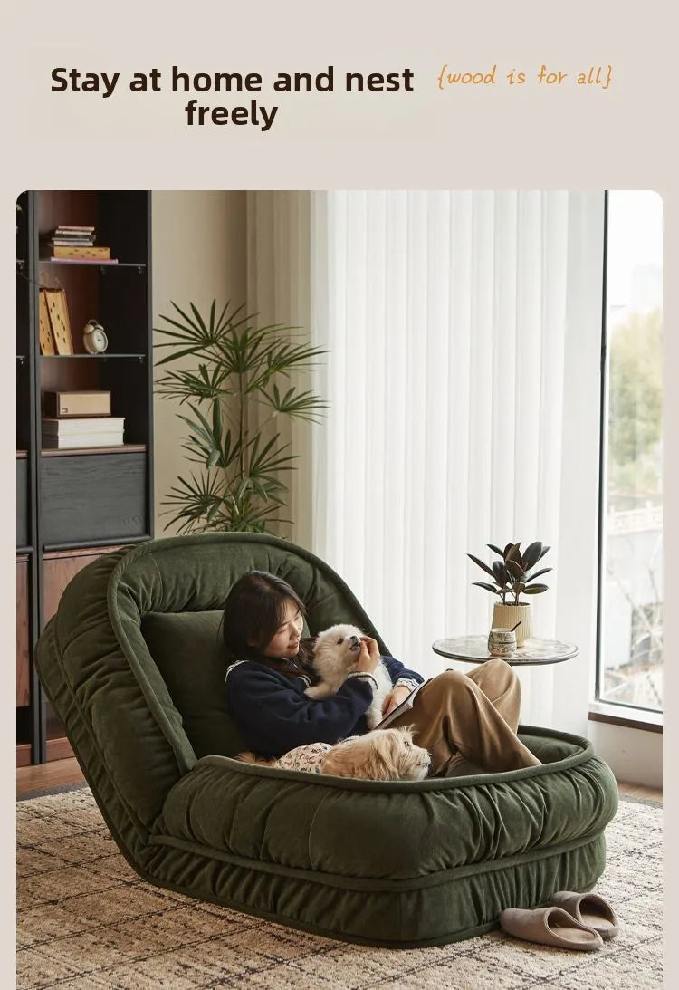 Convertible Sofa Bed 3 in 1 Foldable  Multi-Angle Adjustable High Density Sponge Folding Furniture for Living Room Bedroom