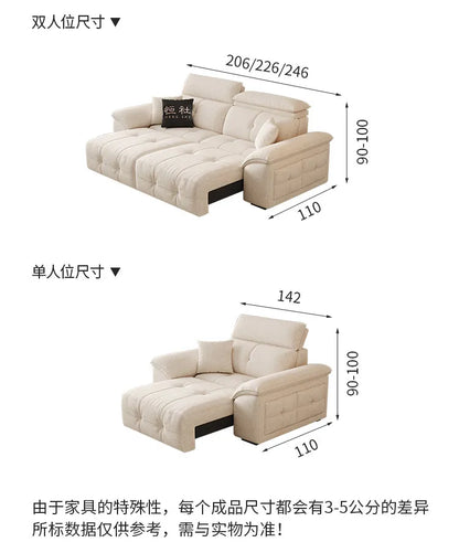 European Style Sleeper Electric Sofa Bed Living Room Luxury Electric Recliner Sofa Bed Modular Multifunctional Furniture