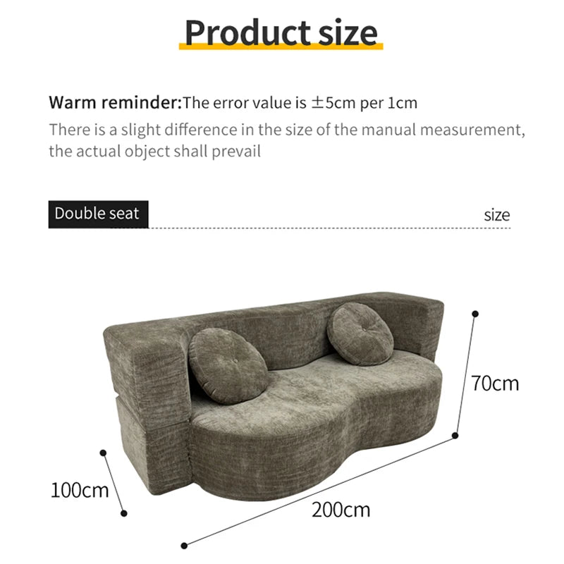 2 Seater Foldable Compression Sofa Bed Recliner Lazy Nordic Minimalist Compression Sofa Romantic Relax Kanepe Home Accessories