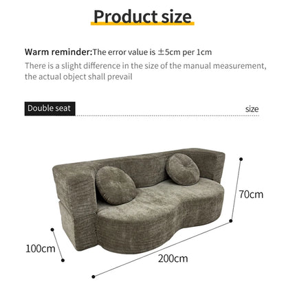 2 Seater Foldable Compression Sofa Bed Recliner Lazy Nordic Minimalist Compression Sofa Romantic Relax Kanepe Home Accessories