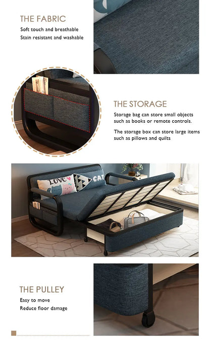Ekintop Modern New Design Foshan Sofa Bed Steel Sofa Cum Bed