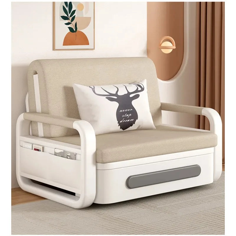 Multi-Functional Retractable Sofa Bed Modern Simple Single Bed for Home Small Space