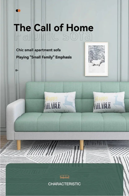 Small Unit Sofa Bed, Foldable Dual-purpose Double Bed, Home Office Nap, Three Person Sofa, Leisure Fabric, Lazy Sofa