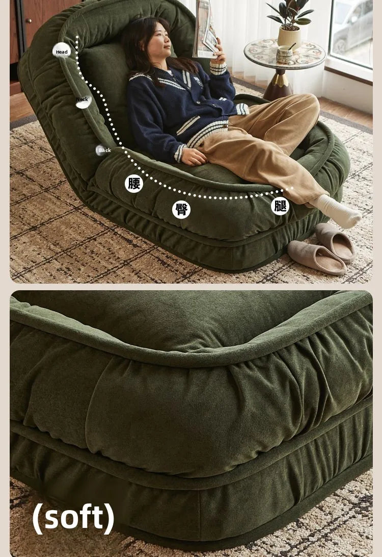 Convertible Sofa Bed 3 in 1 Foldable  Multi-Angle Adjustable High Density Sponge Folding Furniture for Living Room Bedroom