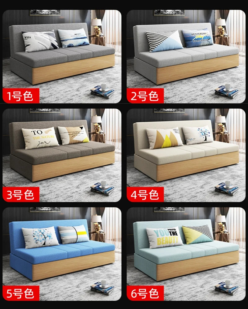 Single Double Sofa Bed Space Saving Living Room Multifunctional Folding Sofa Bed with Storage