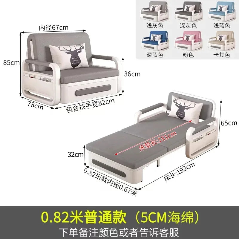 Multi-Functional Retractable Sofa Bed Modern Simple Single Bed for Home Small Space