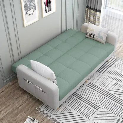 Small Unit Sofa Bed, Foldable Dual-purpose Double Bed, Home Office Nap, Three Person Sofa, Leisure Fabric, Lazy Sofa