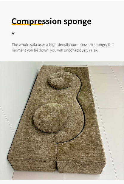 2 Seater Foldable Compression Sofa Bed Recliner Lazy Nordic Minimalist Compression Sofa Romantic Relax Kanepe Home Accessories