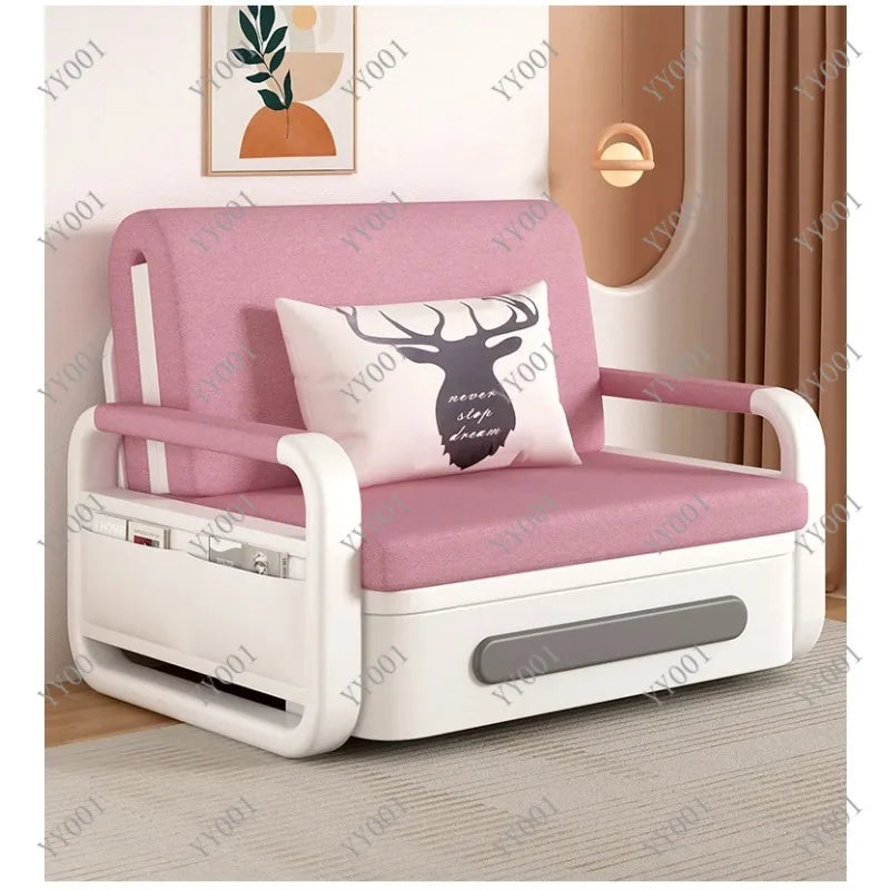 Multi-Functional Retractable Sofa Bed Modern Simple Single Bed for Home Small Space