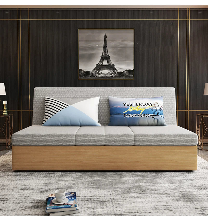 Single Double Sofa Bed Space Saving Living Room Multifunctional Folding Sofa Bed with Storage