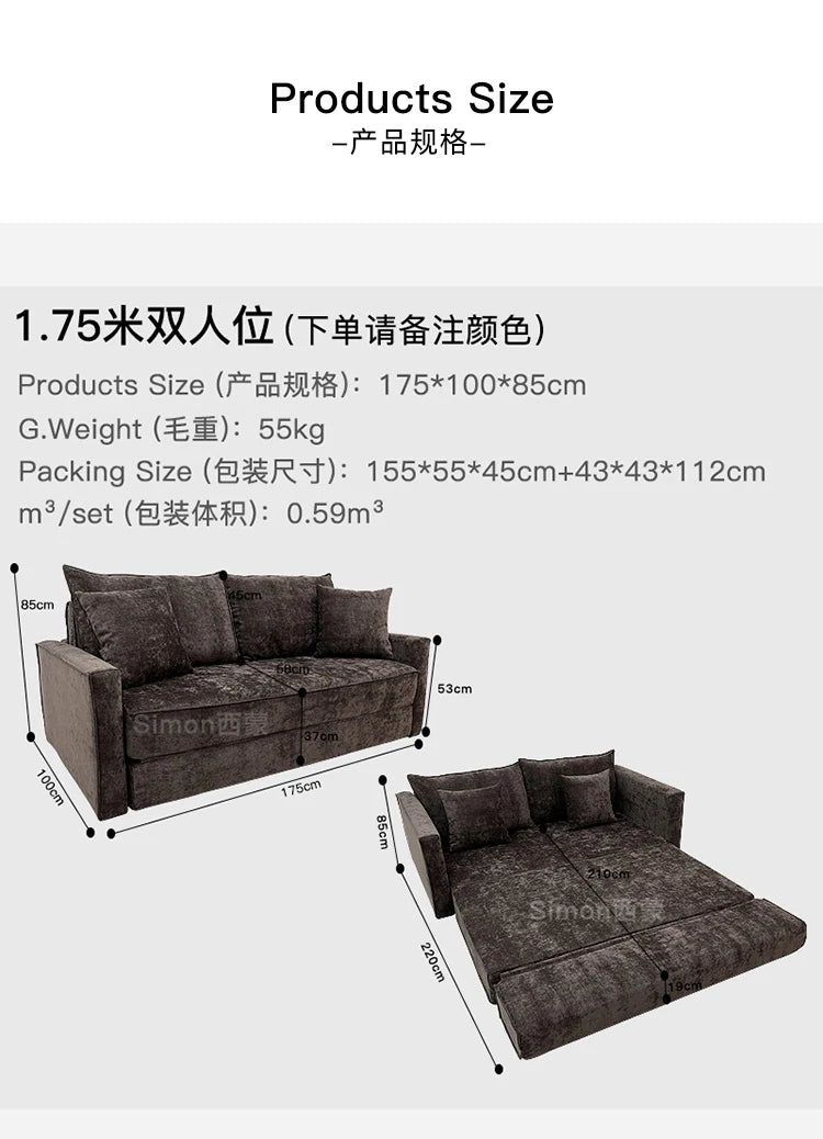 Armrest Kids Compression Sofa Bed Classic Large Lounge Compression Sofa Double Cushion Divani Da Soggiorno Home Accessories