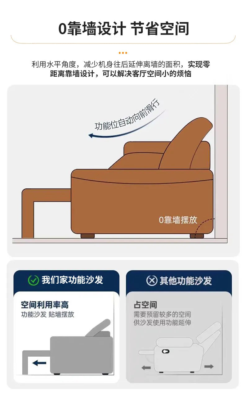 European Style Sleeper Electric Sofa Bed Living Room Luxury Electric Recliner Sofa Bed Modular Multifunctional Furniture
