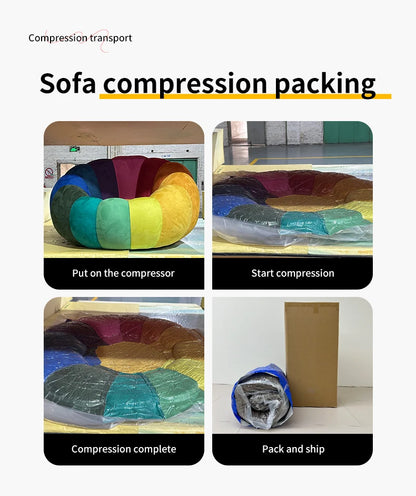 2 Seater Foldable Compression Sofa Bed Recliner Lazy Nordic Minimalist Compression Sofa Romantic Relax Kanepe Home Accessories